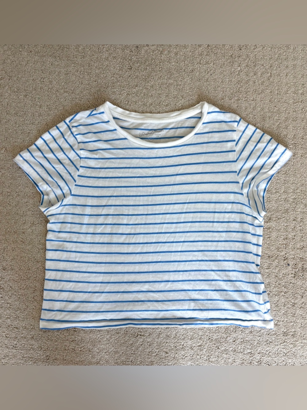 Universal Thread 100% Cotton Stripped Boxy Crop Top M